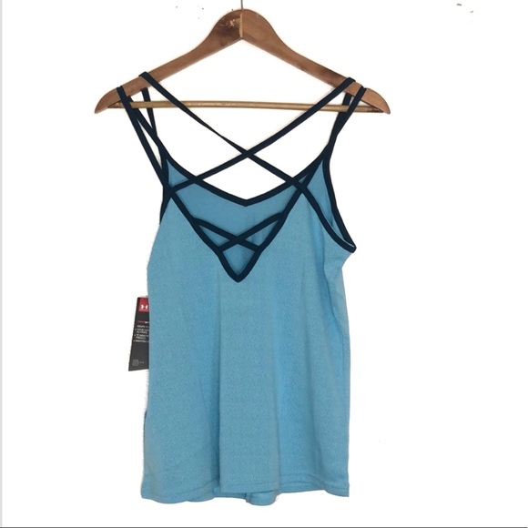 Under Armour blue tank top size small new w tags - Picture 2 of 2
